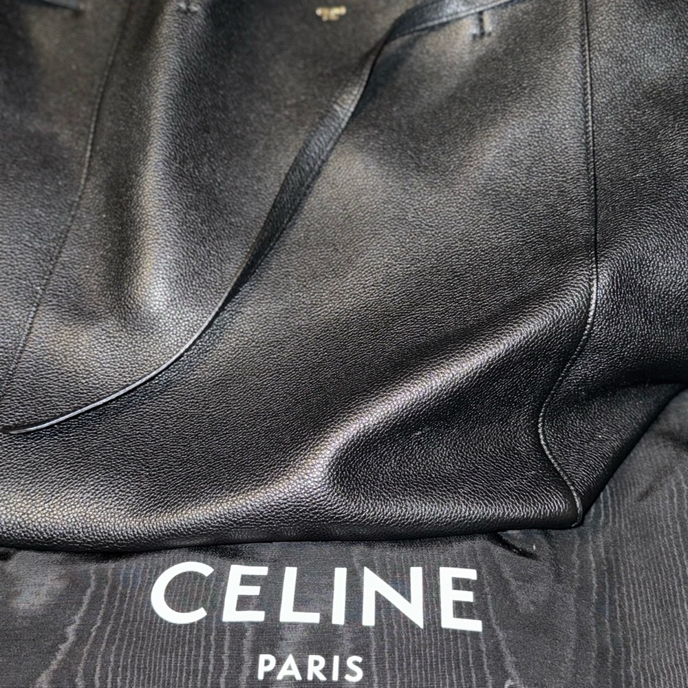 Celine Black Leather Tote